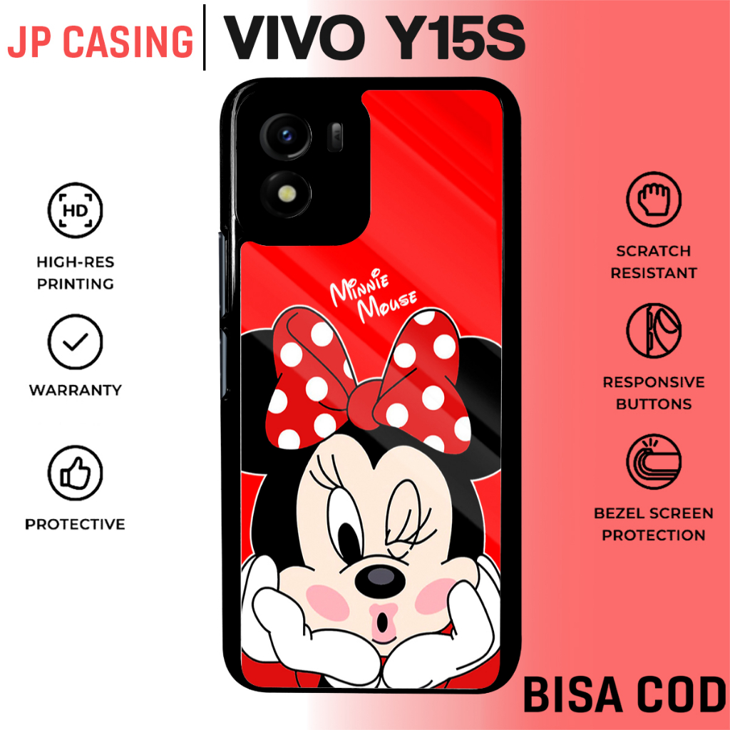 case vivo y15s y01 aesthetic karakter kartun lucu cute terbaru estetik cewek cowok bahan premium sof