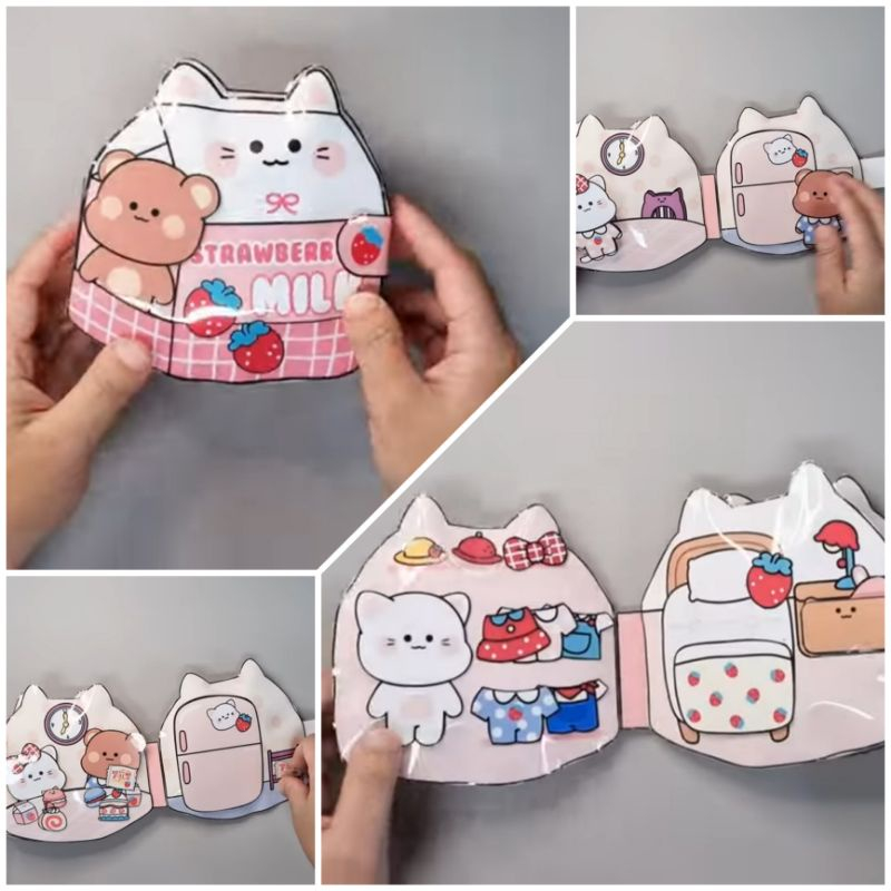 Squishy Book Series Strawberry Milk Mainan Anak Edukasi