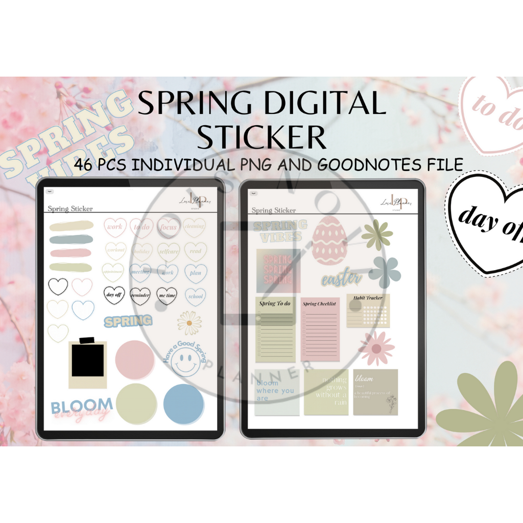 

Spring Digital Sticker, Digital Sticker, Sticker for Digital Planner, Sticker untuk Digital Planner, Digital Sticker untuk Digital planner