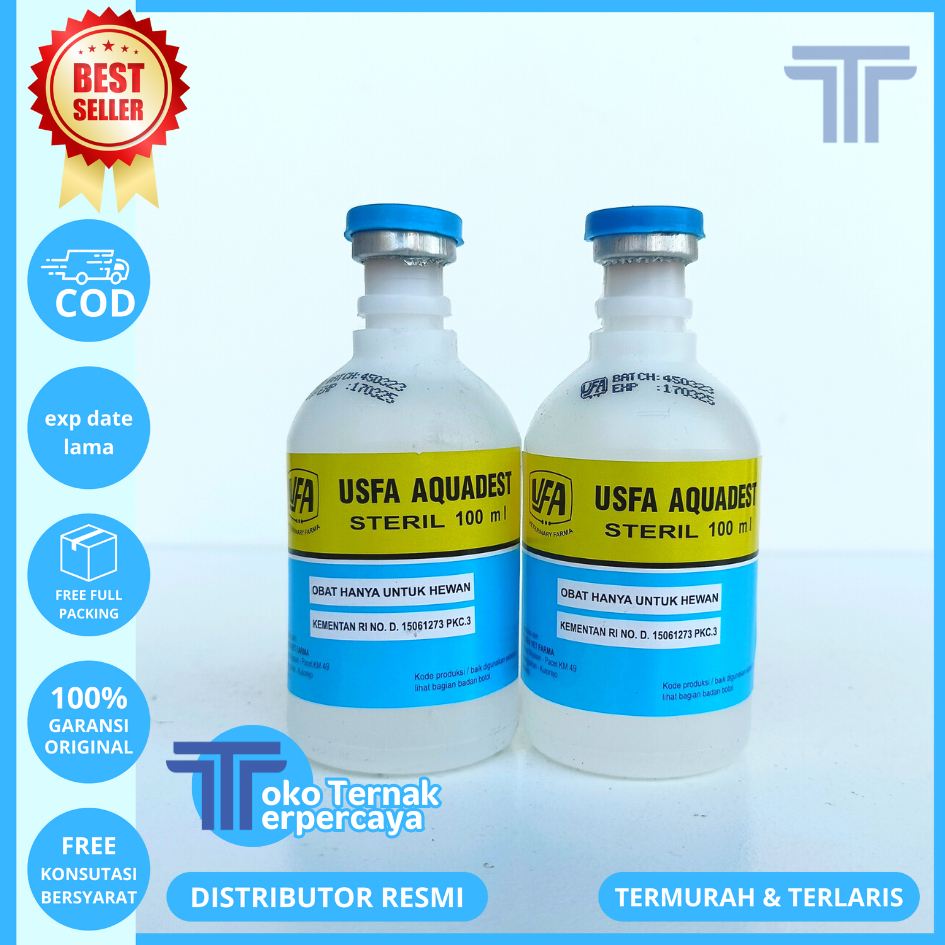 USFA AQUADEST 100ml - Aquades Air Steril