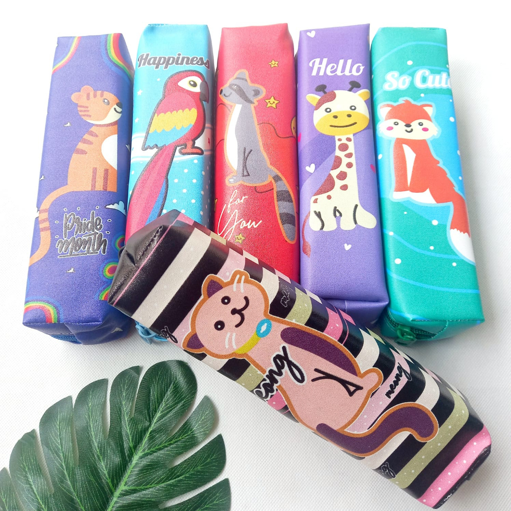 

Tepak Pensil Anak Tempat Pensil Zipper Mini Hewan Colourfull