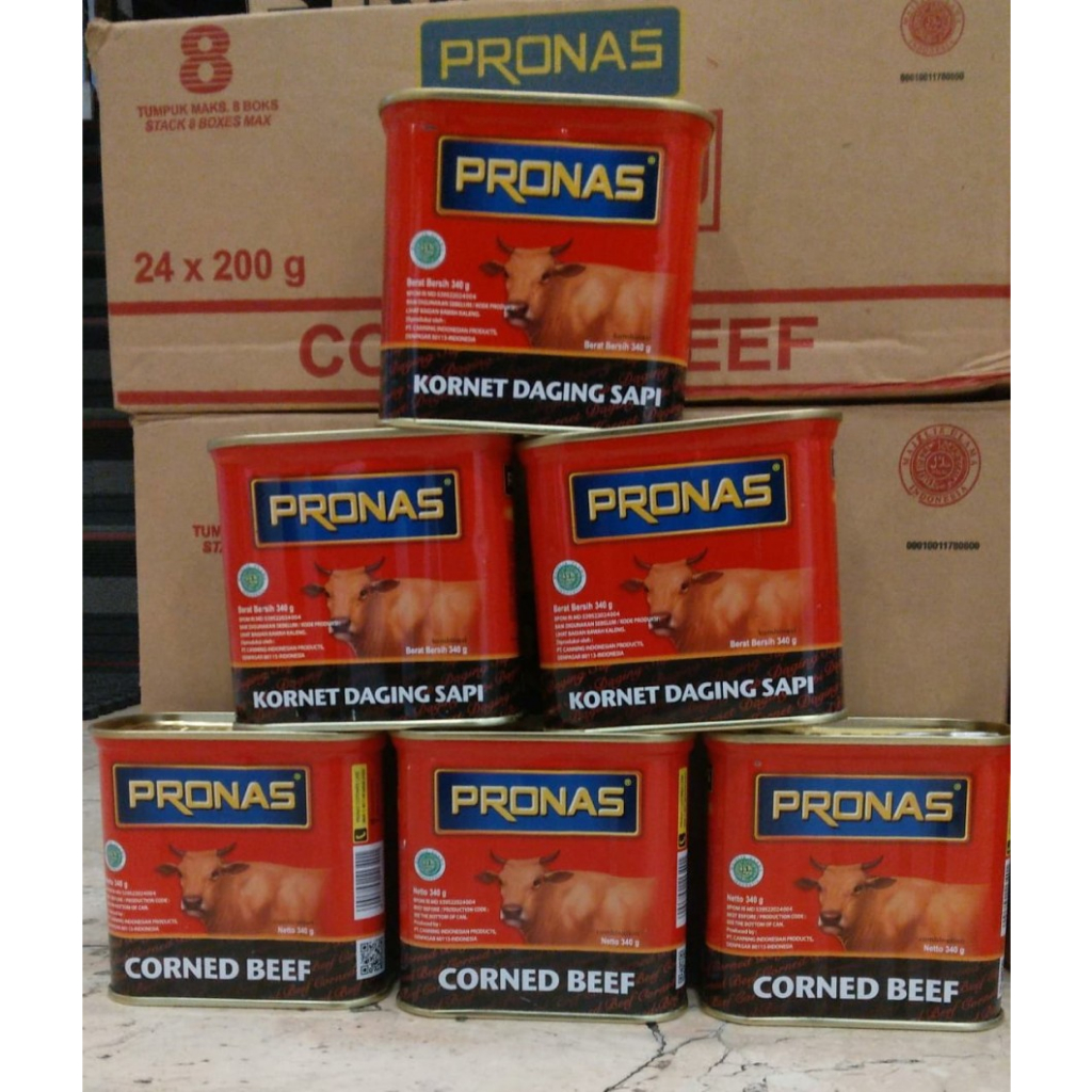 

Pronas Corned Beef Kornet Daging Sapi 340 gram