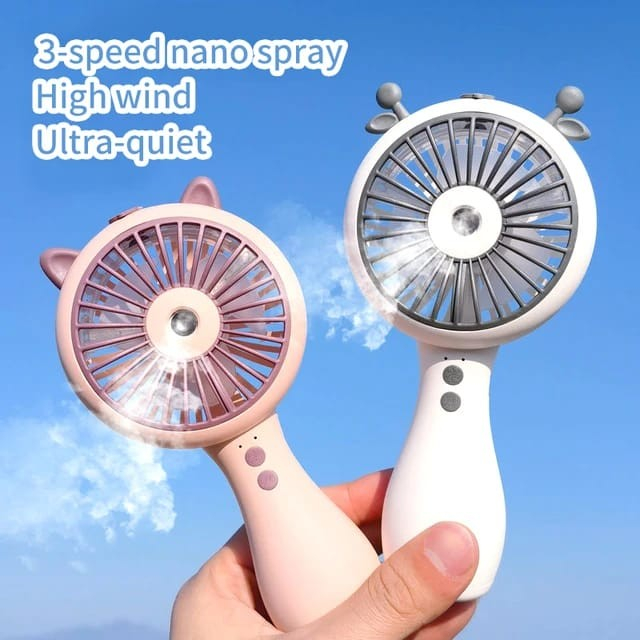 KIPAS ANGIN MINI NANO SPRAY PORTABLE CUTE SPRAY FAN PORTABLE USB