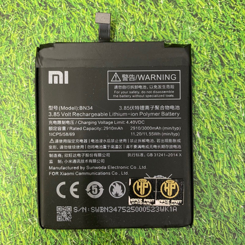 Baterai Batre Battery BN34 Redmi 5A Copotan
