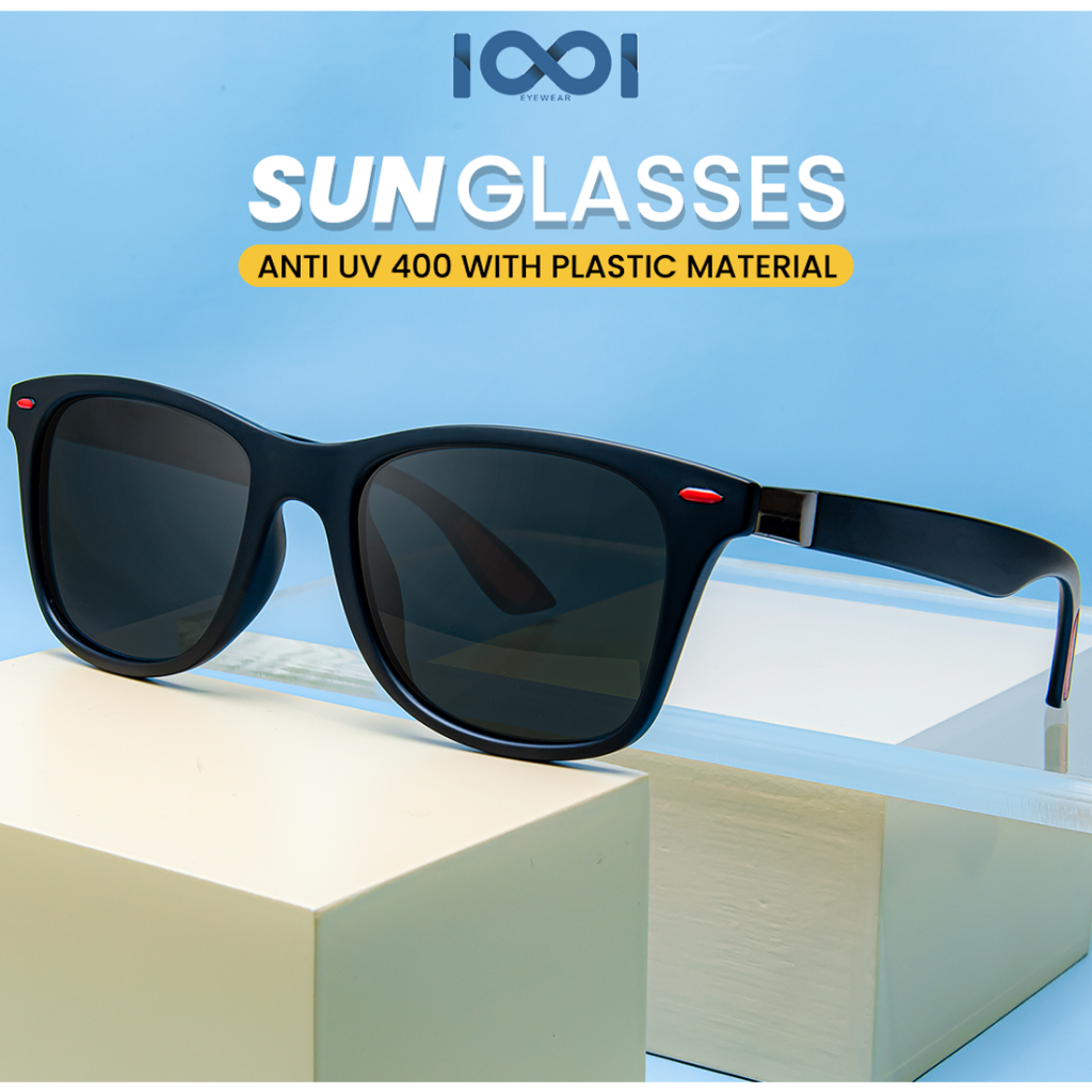 IOOI Eyewear -  Kacamata Hitam Kotak Polarized Sunglasses Plastic Anti UV 4195