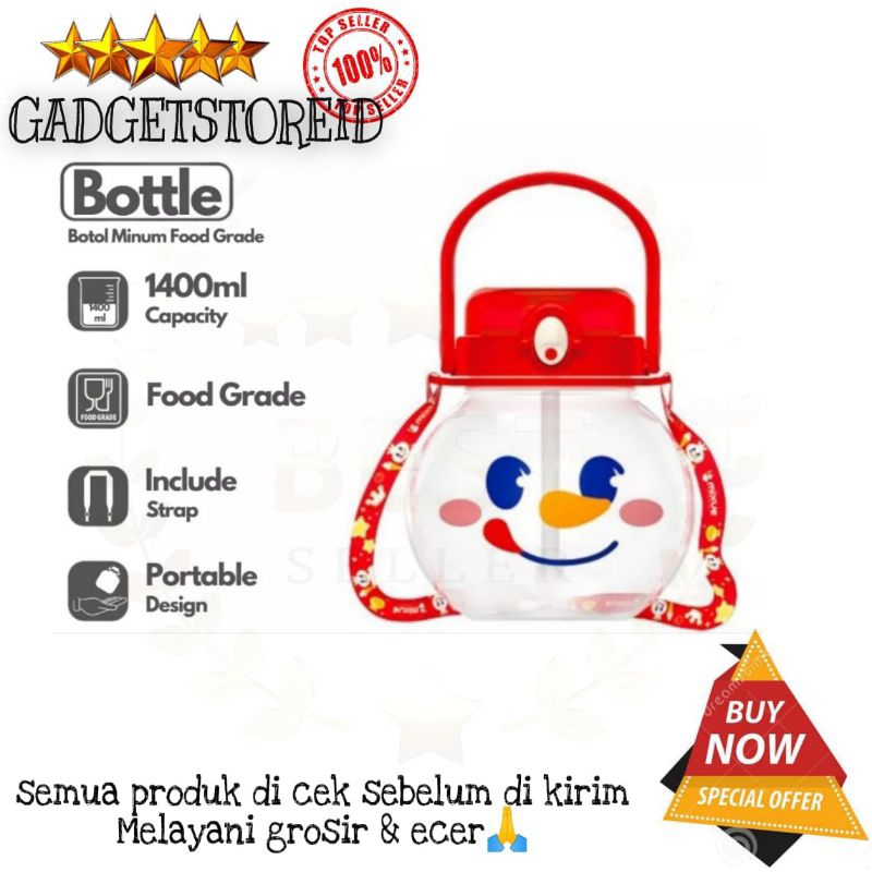 GG - Mixue Botol Minum Cup Tumbler Bottle Jumbo 1400ML Snow King Big Head Icon / Botol Minum Mixue o