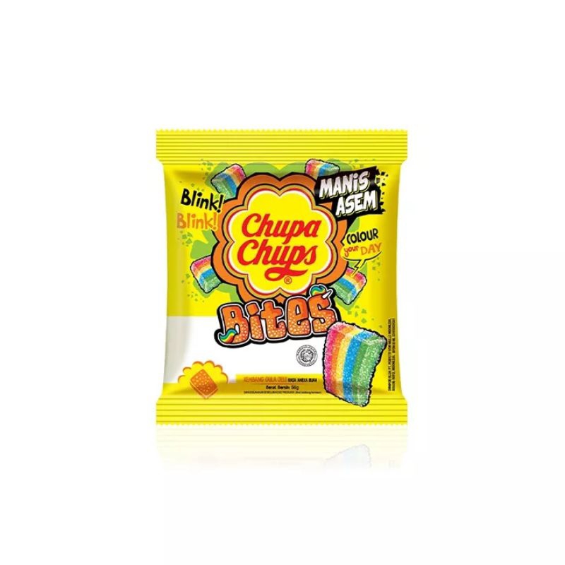 

Chupa Chups Sour Bites Permen Jeli Mixed Fruit 56gr