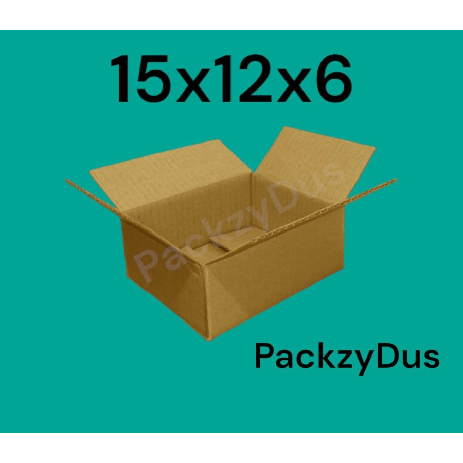 

kardus/box packing BARU uk. 15x12x6 cm LUAR DALAM POLOS