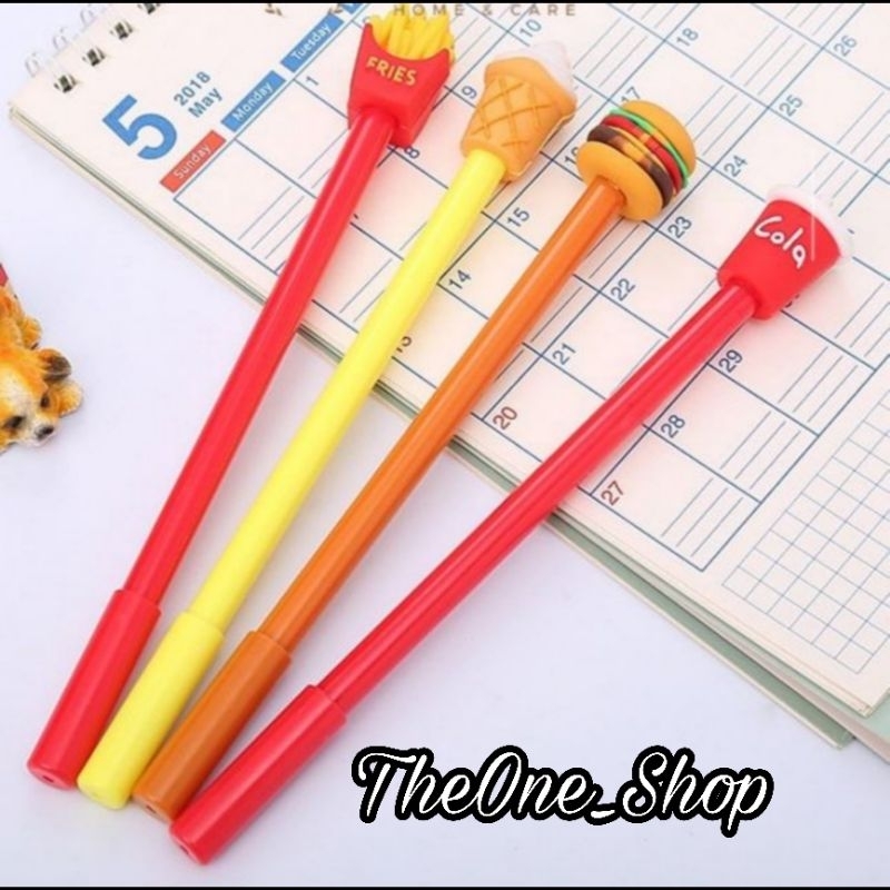 

[THEONE_SHOP] PULPEN GEL MOTIF KFC LUCU UNIK / PULPEN KENTANG GORENG / PENA ES KRIM / PENA GEL TINTA HITAM BURGER / PULPEN COLA