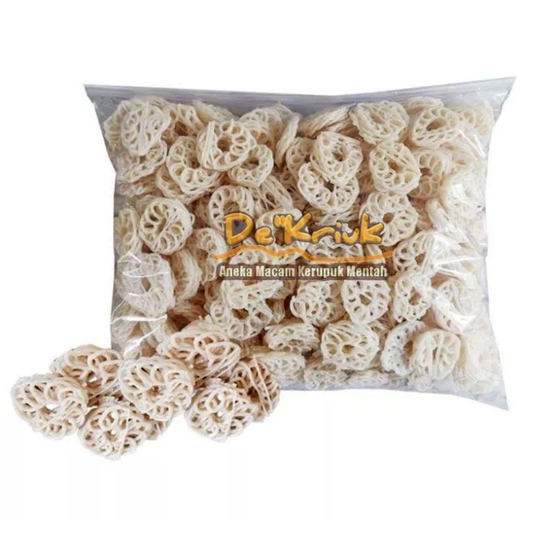 

Kerupuk Putih Bulat / Kerupuk Mawar Mentah 500gr Gurih dan Enak