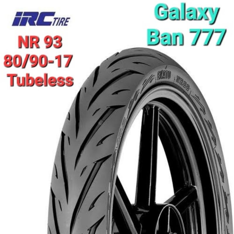Ban Motor IRC 80/90-17 NR93 ( NR 93 ) Tubeless Ban Belakang Supra Vega Karisma