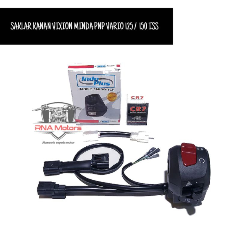 SAKLAR KANAN HAZARD VIXION R ORIGINAL MINDA 100% PNP VARIO 125 & 150 TAHUN 2018 - 2022