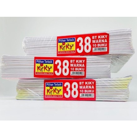 Buku Tulis KIKY Warna 38 Lembar Isi 10 Buku Berwarna