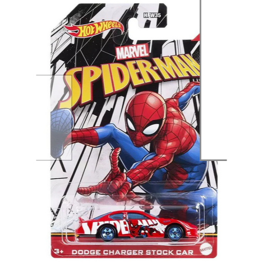 HOTWHEELS HW MARVEL SPIDER-MAN 73 DODGE CHARGER STOCK CAR SPIDERMAN SERIES