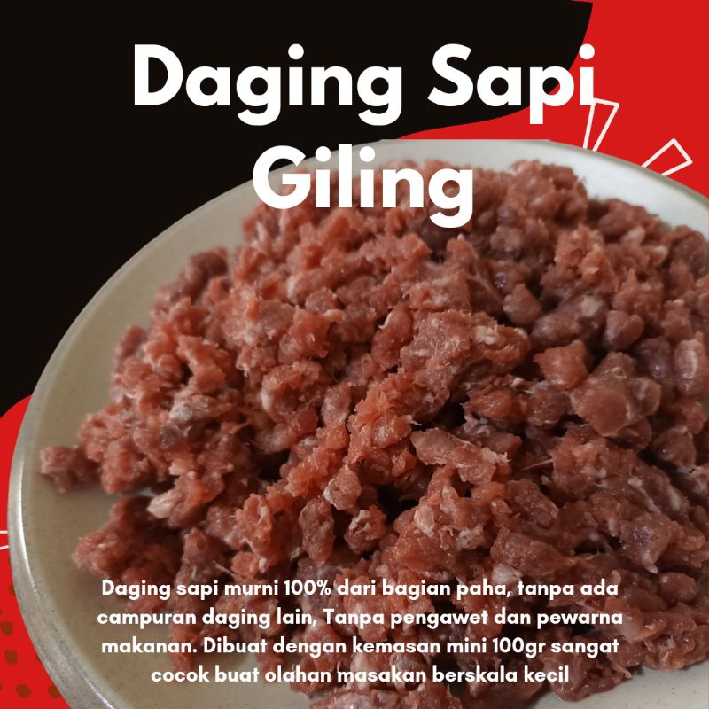 

Daging Sapi Giling Murni 100% / Cincang / Frozen Kemasan Mini