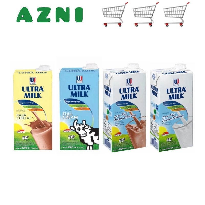 

Ultra Milk Susu UHT 1 Liter - Full Cream/ Coklat/ Low Fat/ All Varian