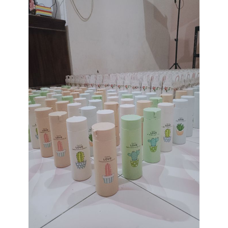 Botol Kaca Kaktus / Tumbler Kaktus Kaca Termos / Kaktus Kaca Souvenir Botol / Botol Kaca