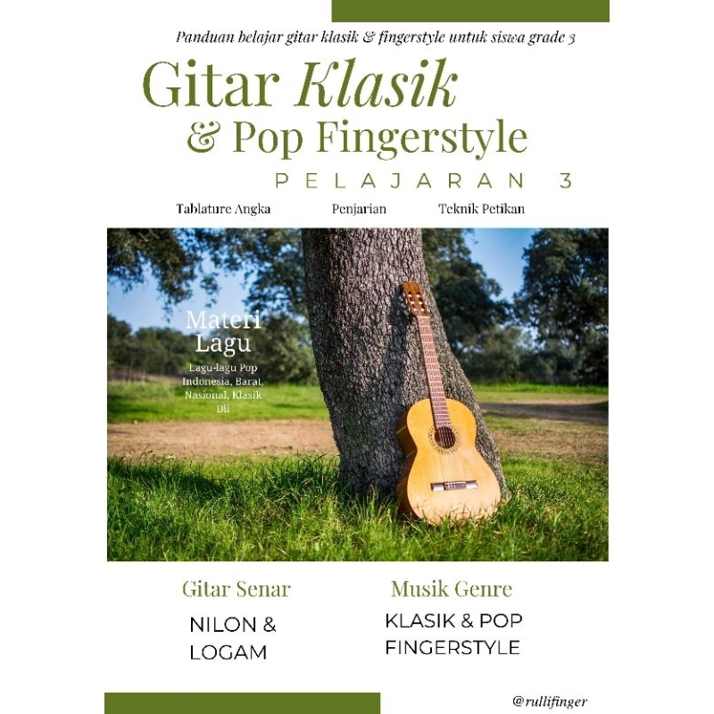 Buku Pelajaran Gitar Klasik & Fingerstyle 3