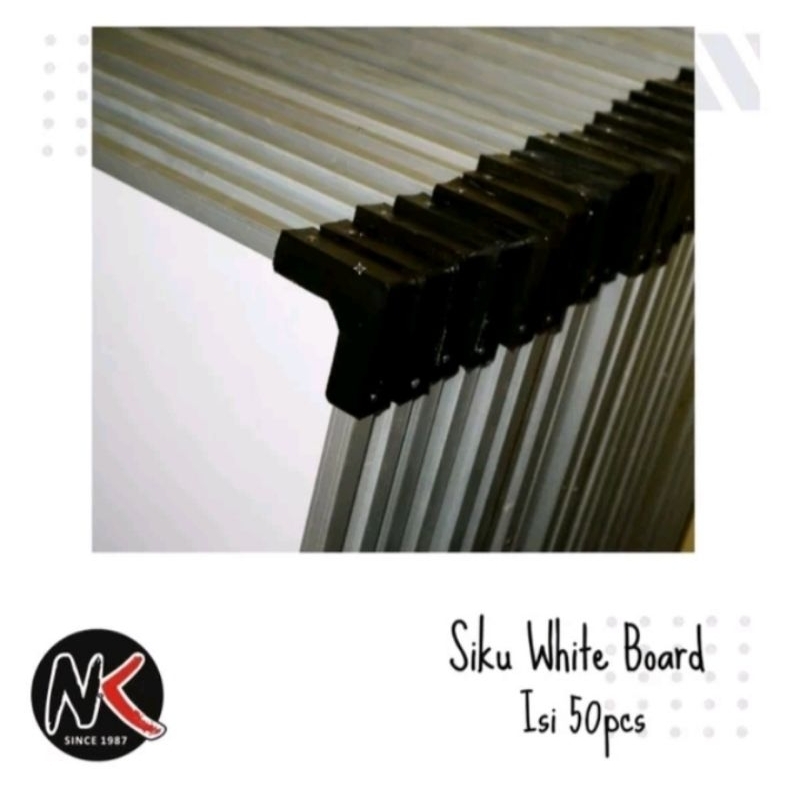

Siku Papan Tulis Pelindung Ujung White Board/Whiteboard (isi 50 pcs) ukuran 12 mm