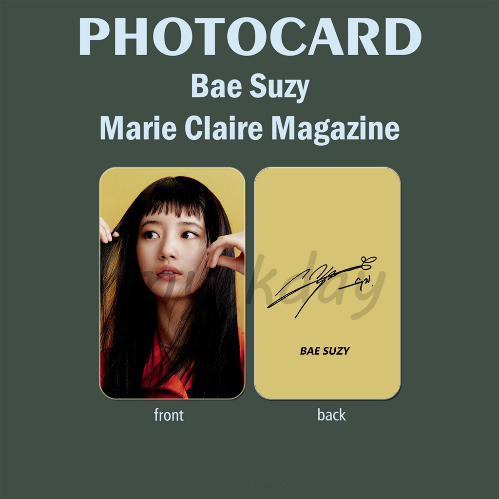 PCA-0107, Unofficial Photocard Bae Suzy Ma rie Cla ire Magazine 2 sisi