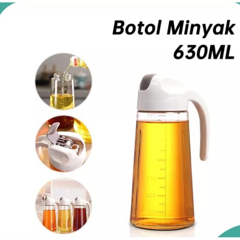 BOTOL MINYAK KACA 630ML / BOTOL MINYAK GORENG / TEMPAT MINYAK MAKAN / TEMPAT MINYAK KACA / OIL POT