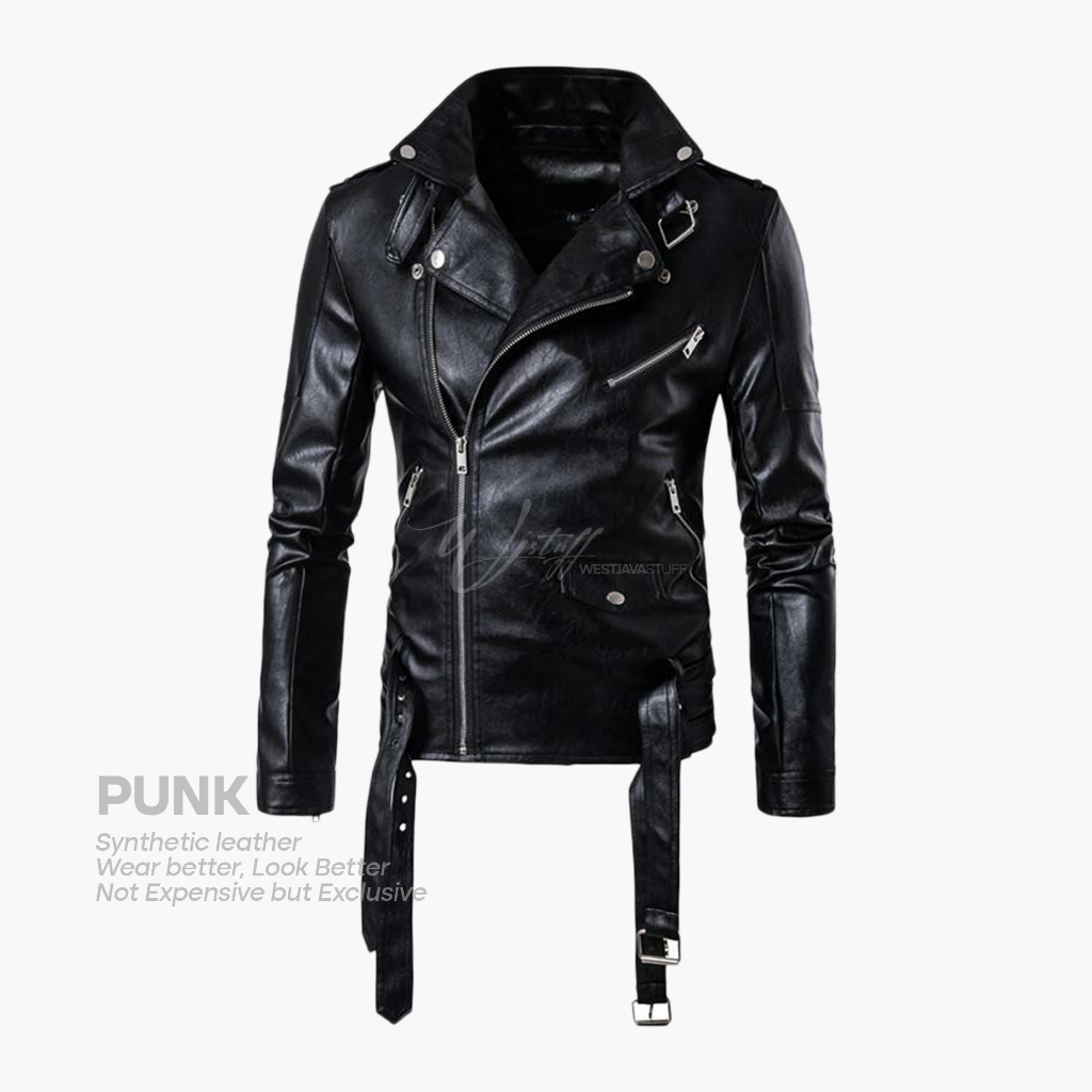 WJ Stuff - Jaket Kulit Pria Punk
