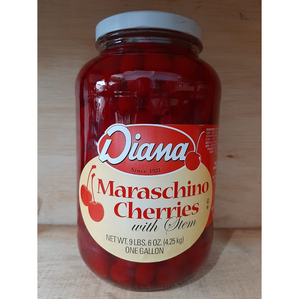 

Diana Maraschino Cerry Tangkai Merah repack 100gr