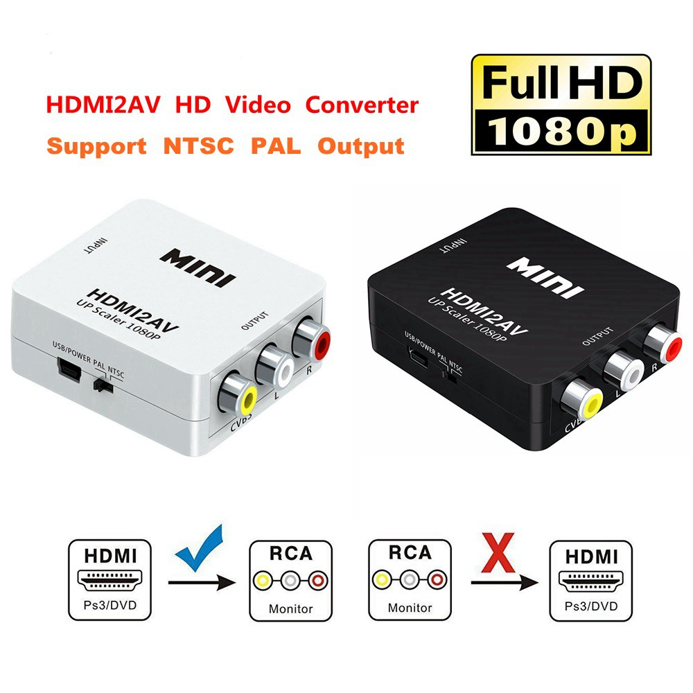 WA HDMI To AV RCA Converter HDMI2AV Konverter AV to HDMI Adapter AV2HDMI