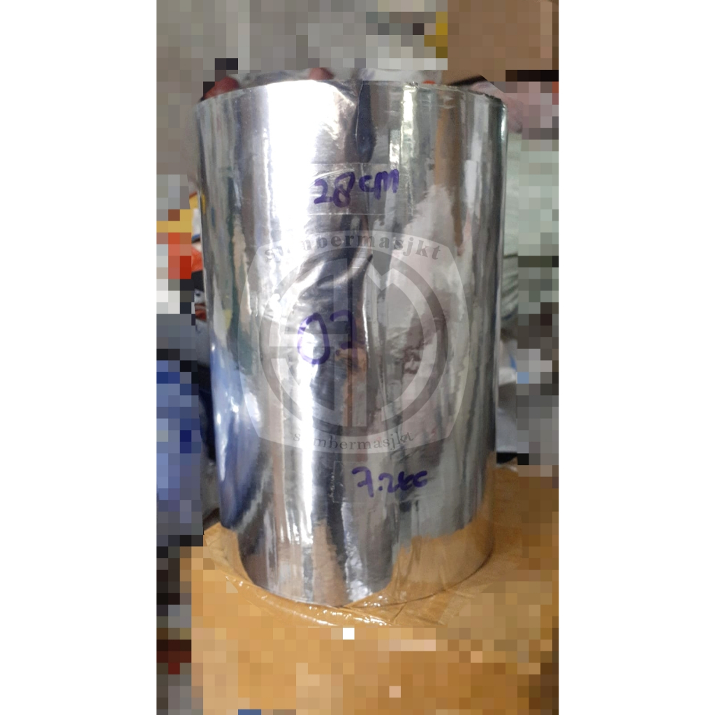 Plastik Metalize Roll 28cm / Plastik Packaging Kopi / Kemasan Packaging Snack