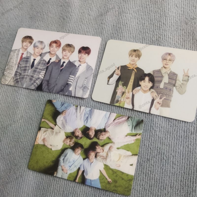 Photocard BTS official Grup Unit Namjoon Seokjin YOONGI Suga Jhope Jimin Taehyung Jungkook muster He