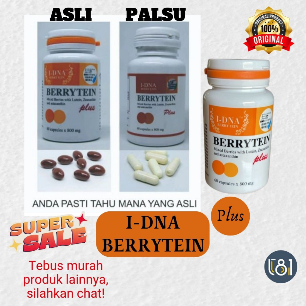 Obat Mata Glaukoma BERRYTEIN PLUS Original Obat Mata Glaukoma Akut