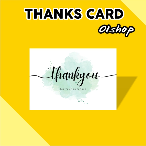 

ISI 100 !! THANKS CARD OLSHOP / KARTU UCAPAN TERIMA KASIH