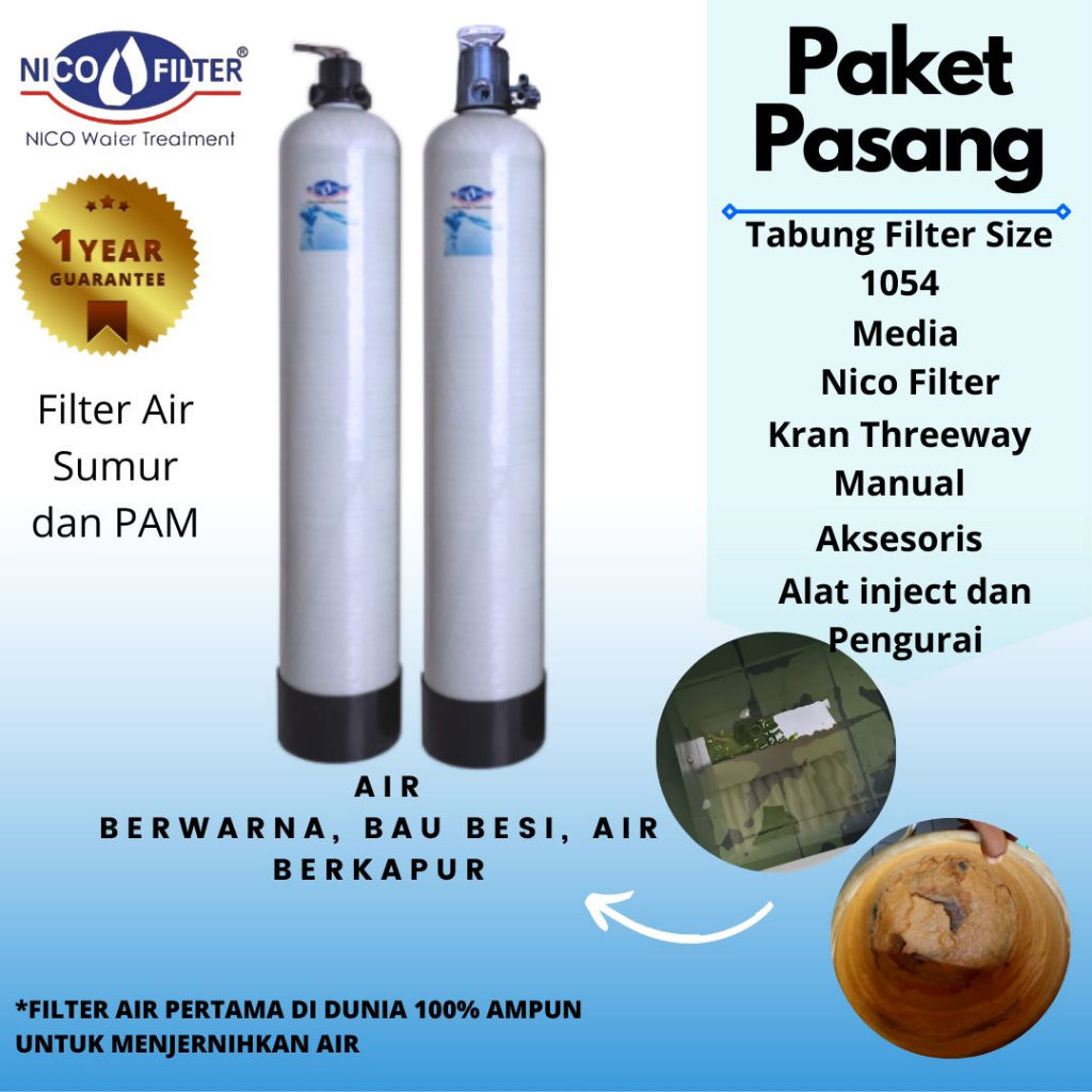 Nico Filter Filter Air Sumur | Filter Air PAM | Medi Nico Zat Kapur