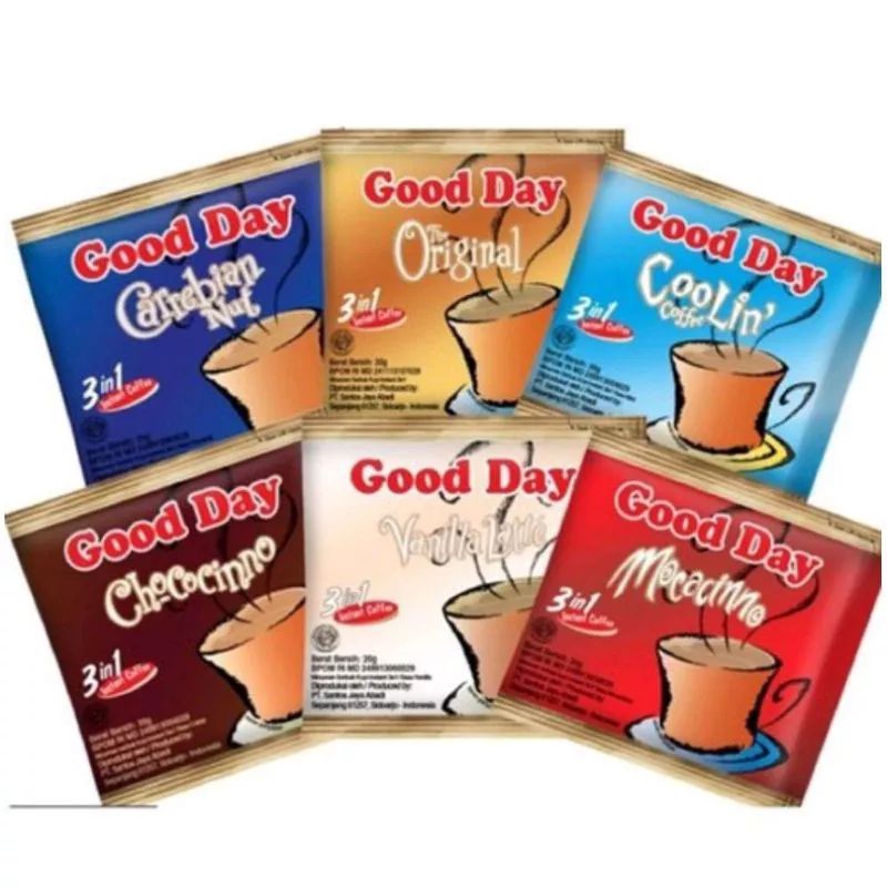 

Kopi Good Day Varian Rasa Rencengan isi 10 Sachet