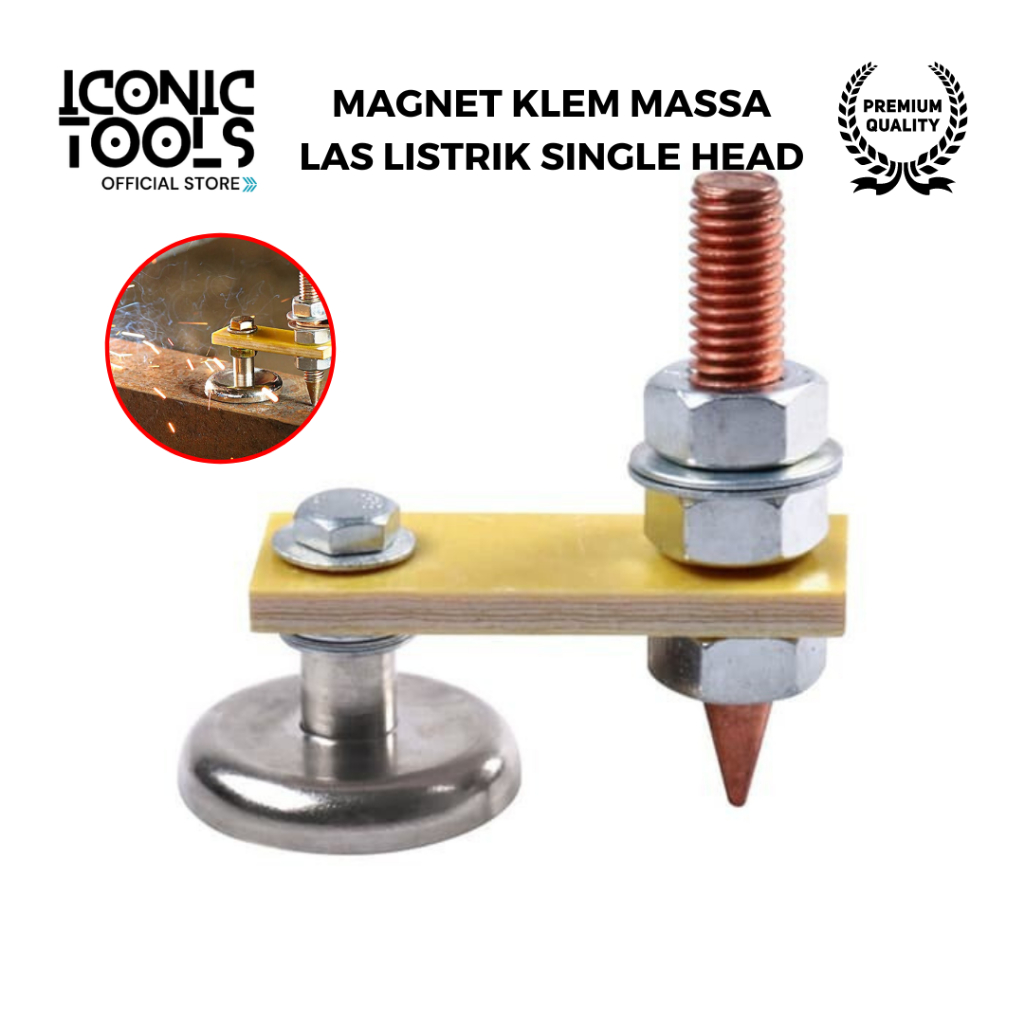 Tang Las Klem Magnet Massa / Stang Las Massa Magnet Single Head for Mesin TRAVO Las Listrik
