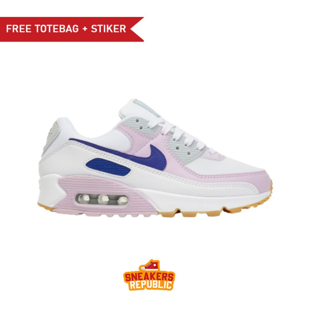 SEPATU NIKE AIR MAX 90 WHITE PINK SNEAKERS ORI AUTHENTIC WOMAN SHOES