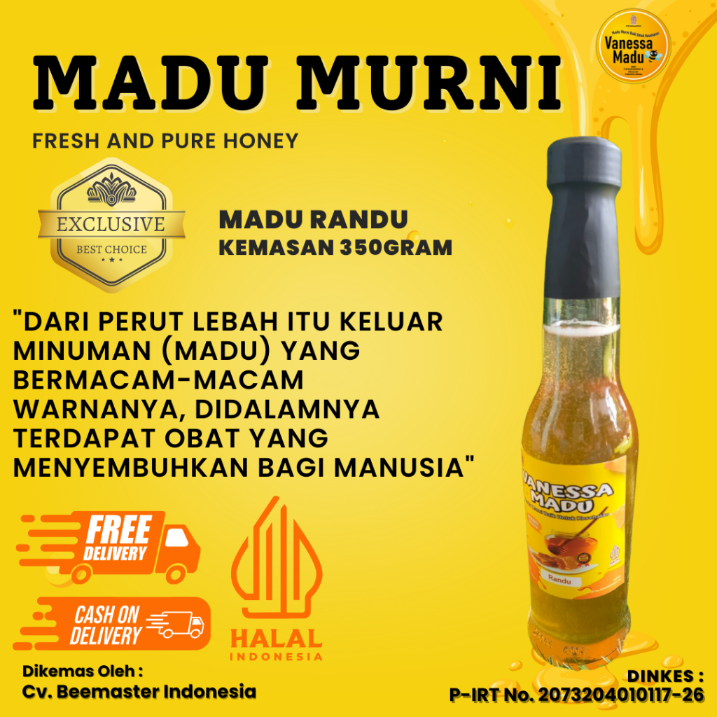 

MADU RANDU KEMASAN 350GRAM 100% ASLI MURNI