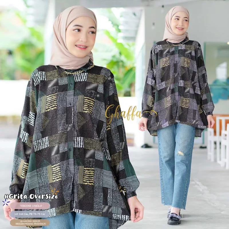ATASAN WANITA | BLOUSE | GRITA OVERSIZE BY GHAFFA