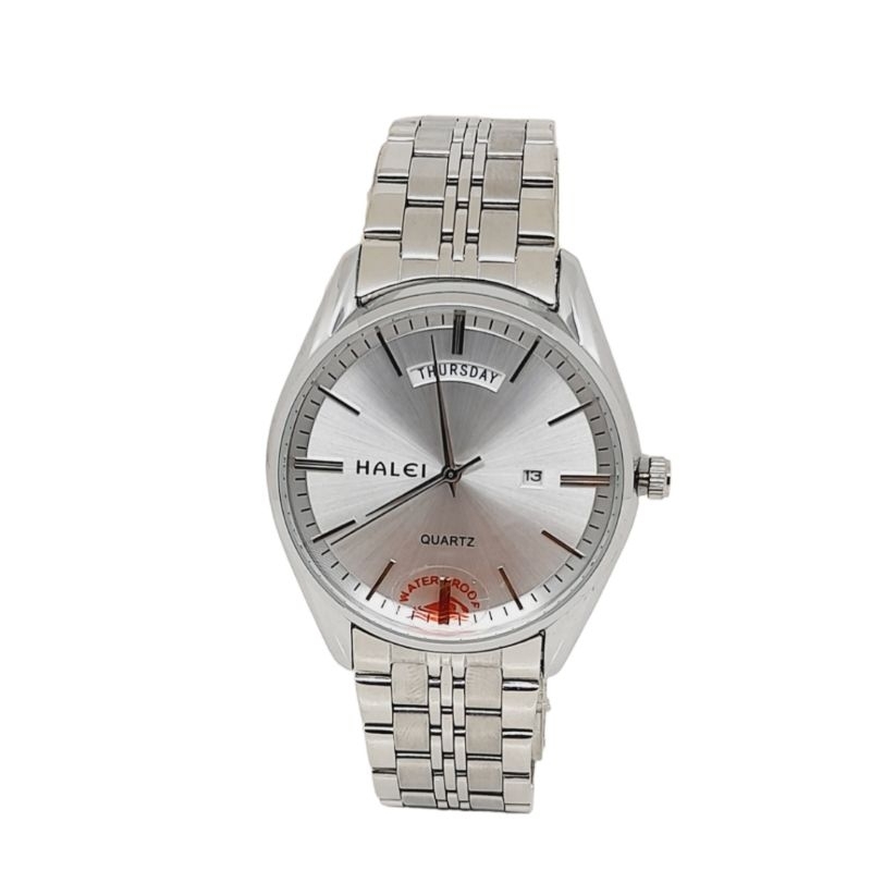 HALEI 582 M jam Tangan Pria Waterresist Analog Tanggal Hari aktif Terbaru