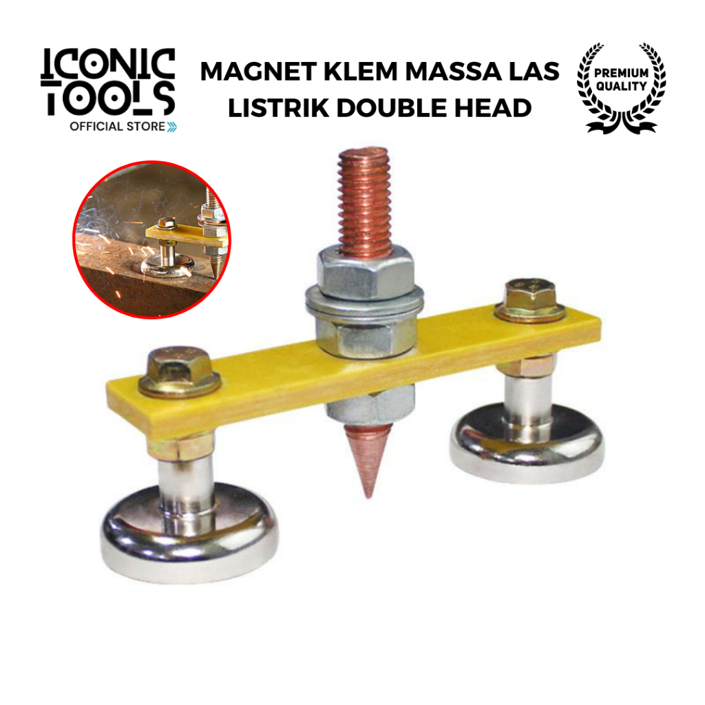 Tang Las Klem Magnet Massa / Stang Las Massa Magnet Double Head for Mesin TRAVO Las Listrik