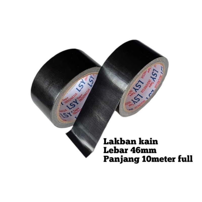 

lakban kain warna hitam / cloth tape 46mm x 10meter full LSY TAPE INDONESIA ( CBM )