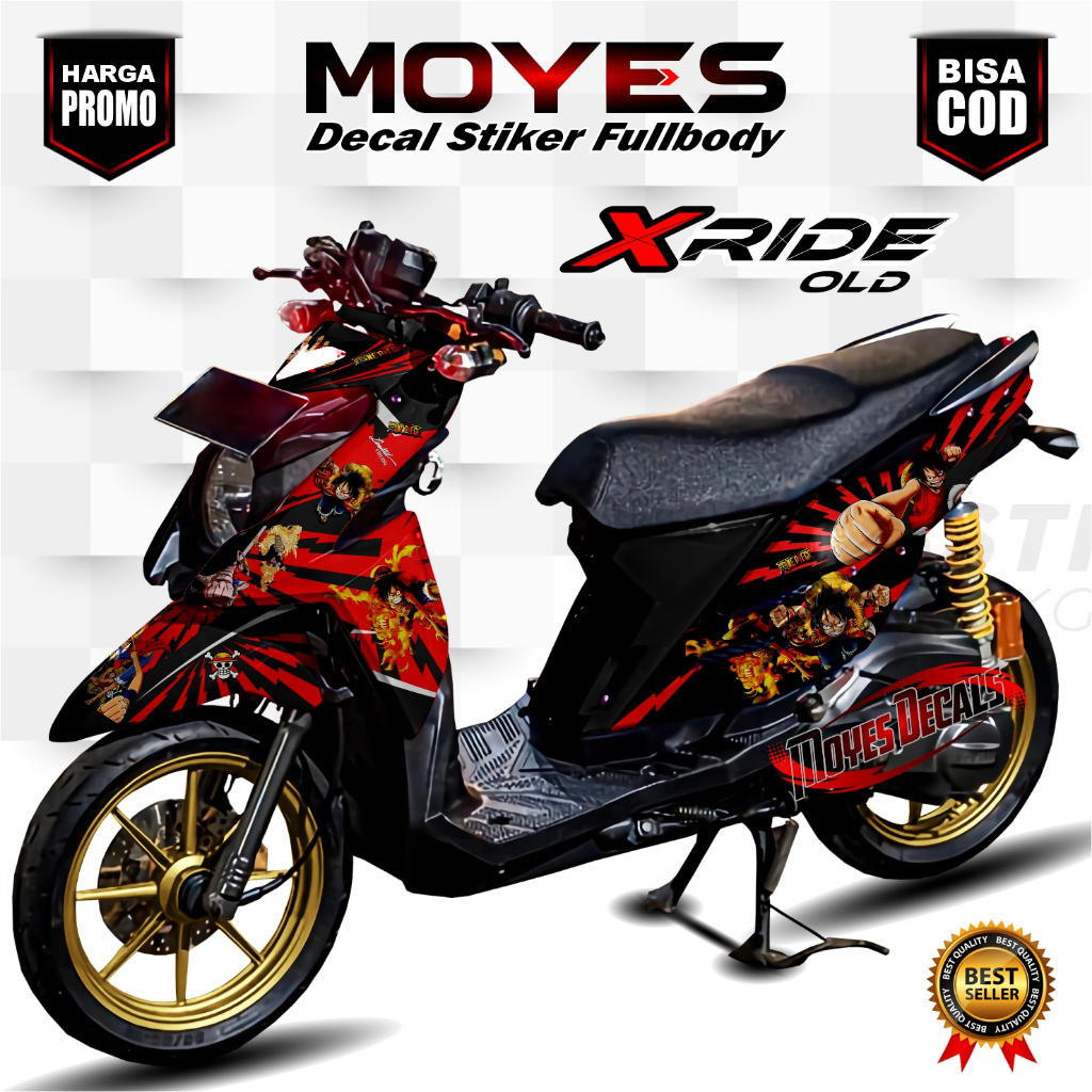 Decal Variasi XRIDE OLD Fullbody - Stiker X RIDE OLD Motif One Piece MYS124