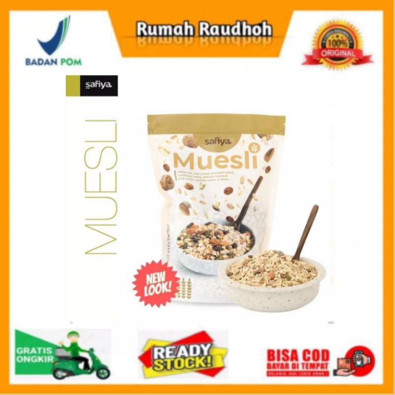 

MUESLI SAFIYA 1 KG - SEREAL SARAPAN SEHAT, OATMEAL, UNTUK DIET, DAN VITAMIN IBU HAMIL