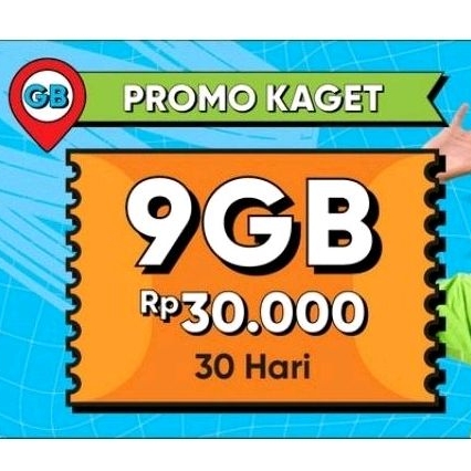 9 GB 30 Hari Kartu Perdana byU Telkomsel Kuota 9 GB Sebulan