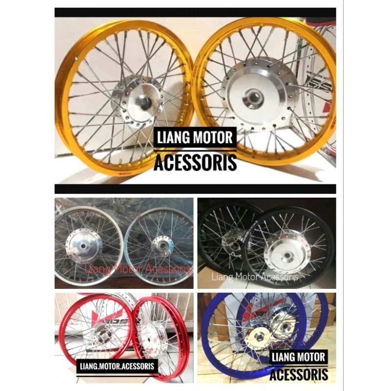 Sepaket Velg Ring 17 Tromol Set Jari2 - Beat/Vario/110/125/150/Sccopy/Mio/Fino/Xeon/M3/Spacy/Nouvo/D