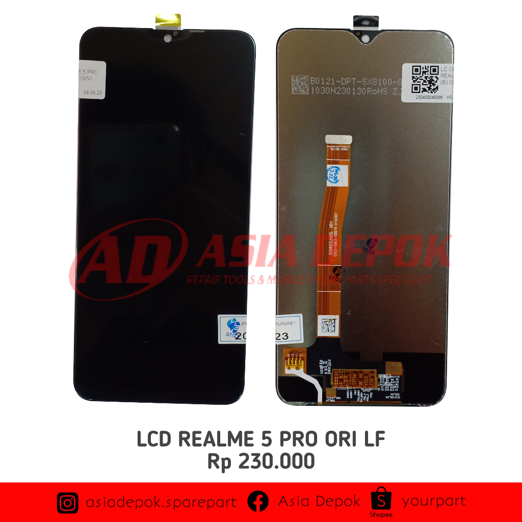 LCD REALME 5 PRO ORI .