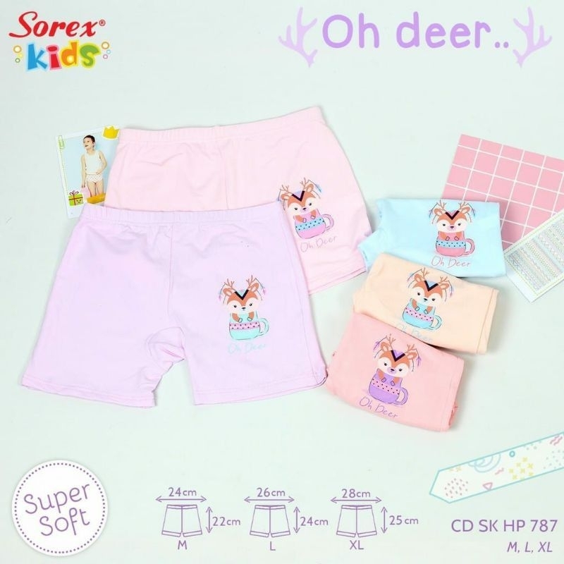 sorex celana dalam anak perempuan kotak segi empat HP boxser boxer s m l dalaman