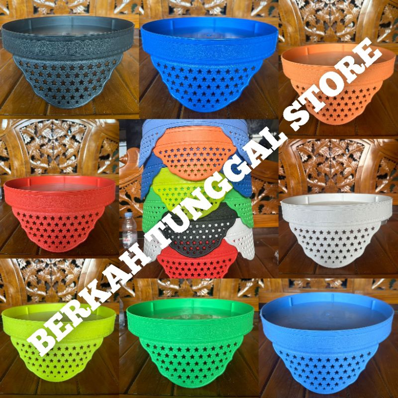 tebok sangkar burung Lovebird plastik motif bintang