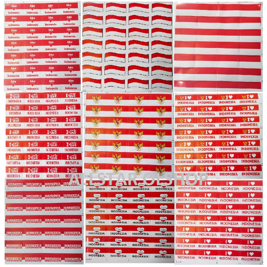 

VIRAL MURAH STIKER PIPI BENDERA MERAH PUTIH / STIKER PIPI AGUSTUSAN