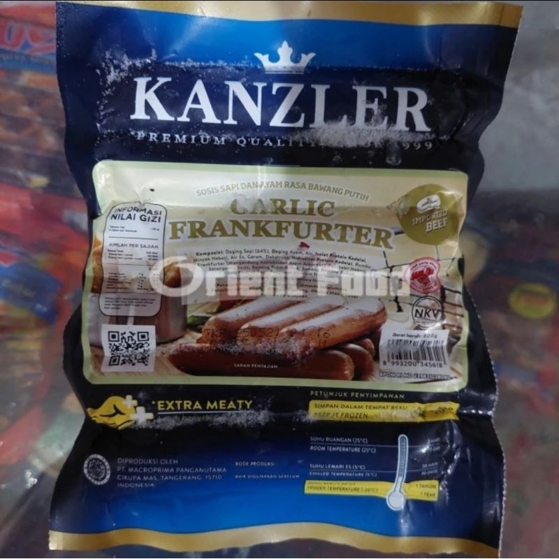 

Kanzler Garlic Frankfurter 360gr